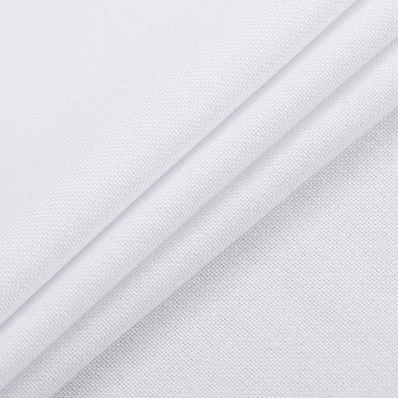 UPOPO White Valance Curtains 18 inches Long Linen Textured Curtain Valance Toppers Kitchen Short Small Mini Little Living Room Bedroom Window Curtain Valances 1 Panel Rod Pocket 54"x18" - Image 2